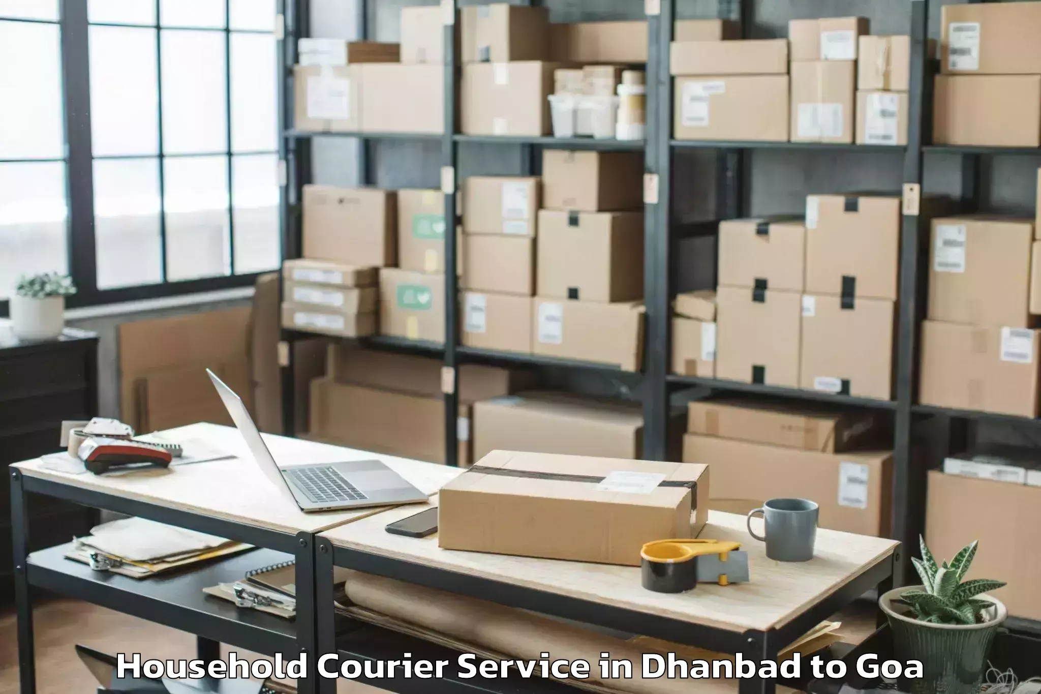 Trusted Dhanbad to Candolim Household Courier